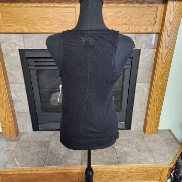 Maison Jule  Women's V Neck Tank Top Workout Yoga Loose Lightweight Flowy NWT - Picture 4 of 5